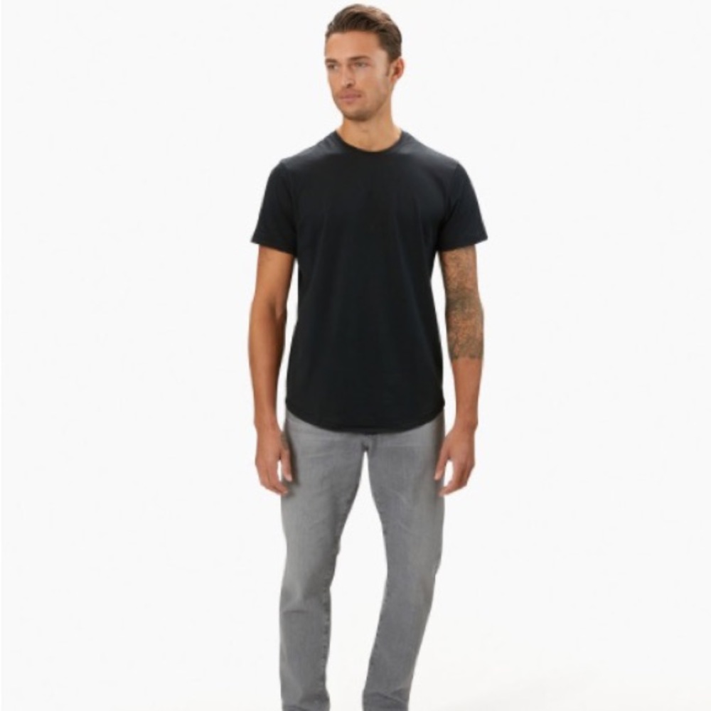 Cuts Pima Crew Curve-Hem